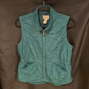 Spruce green quilted vest